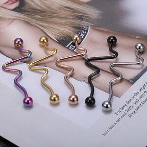 NWT Heart Rate Industrial Ear Piercing - Titanium